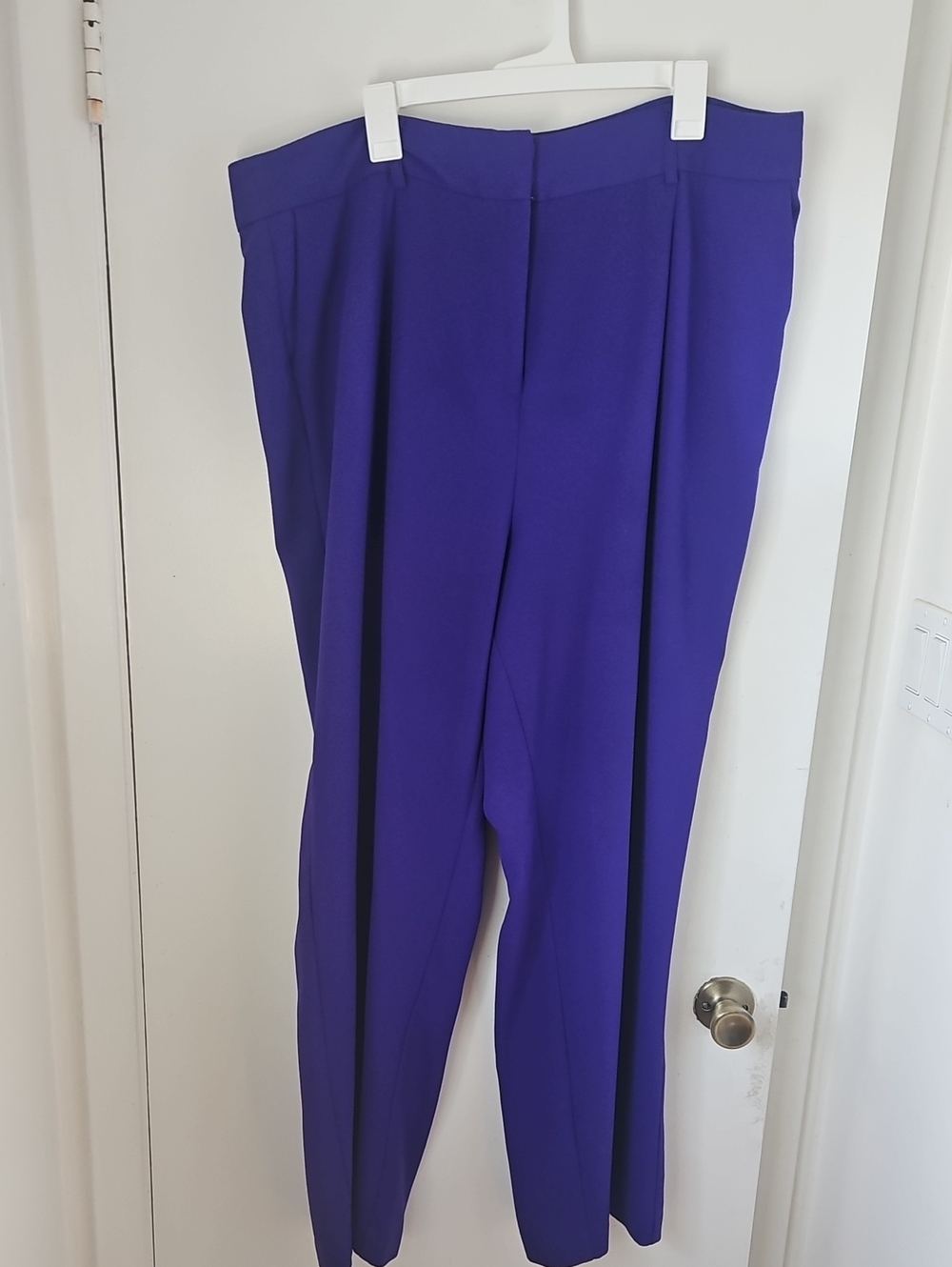 City Chic Vibrant Purple High-Rise Tapered Trousers